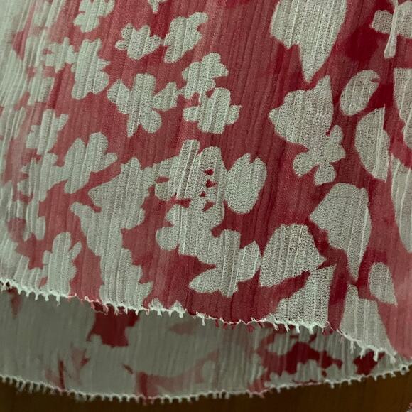 Elie Tahari Floral Sheer Silk Long Sleeve Tunic Blouse Swim Cover Small - Picture 6 of 13